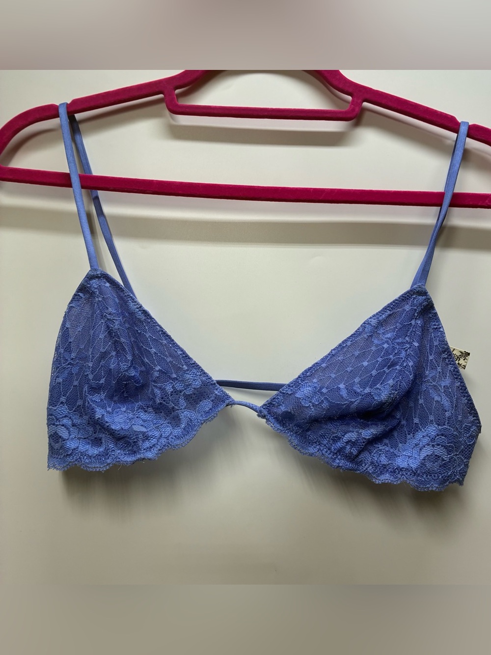 Free People Small Essential Triangle Bra Purple Lace Sexy Strappy Comfy Bralette